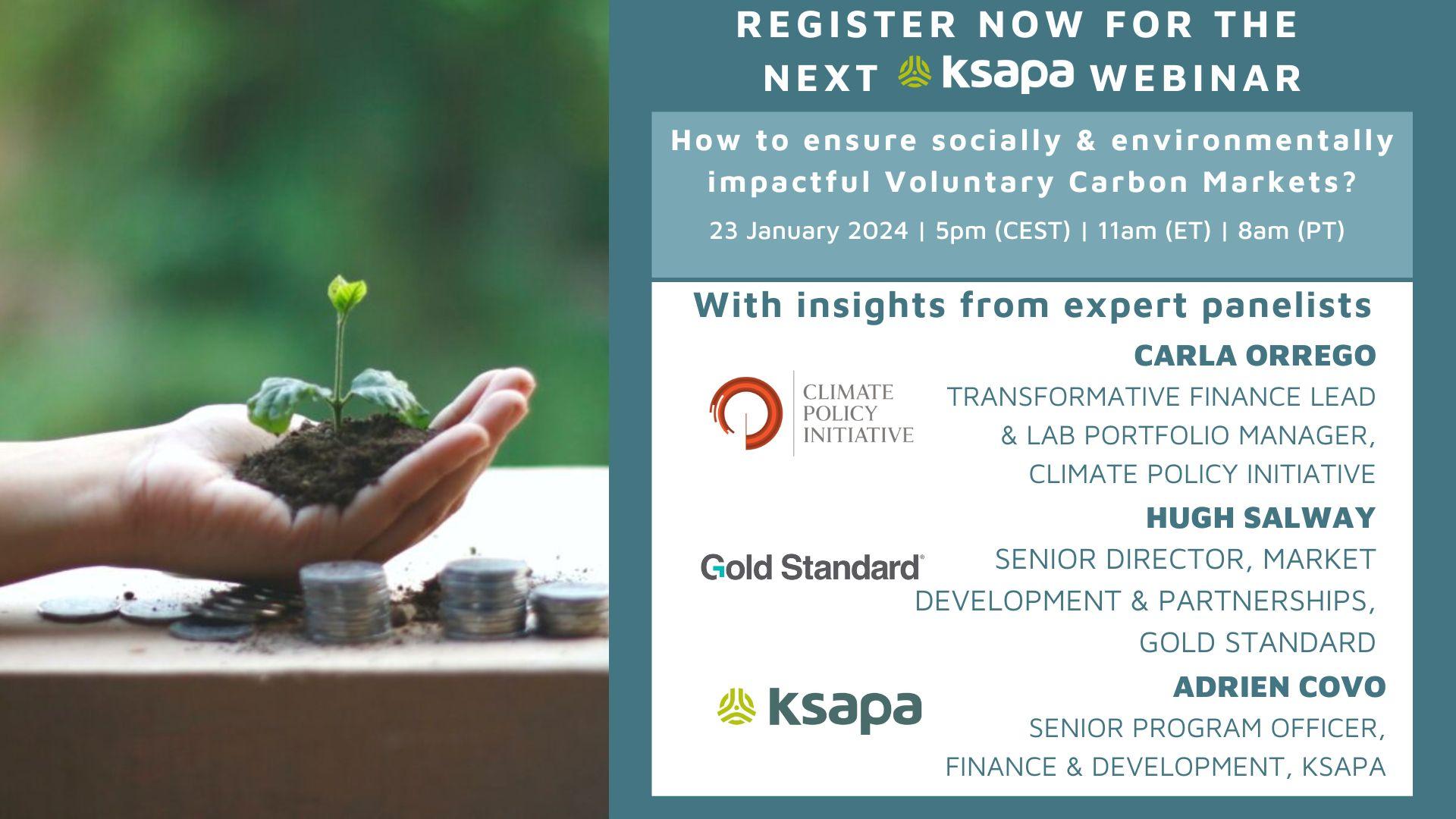 Webinar: How to ensure socially & environmentally impactful Voluntary Carbon Markets