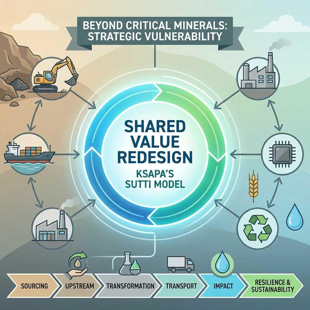 Critical minerals dominate the headlines, but any raw material or component can become a strategic vulnerability. Ksapa's SUTTI model shows the path forward.